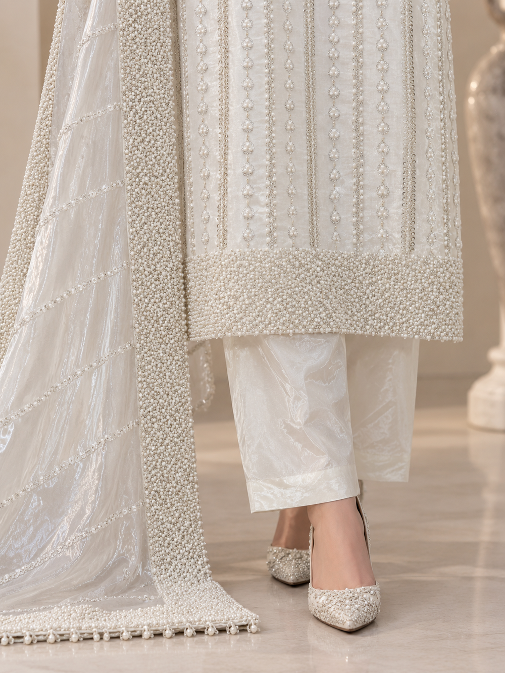 White Elegent Luxury Dress