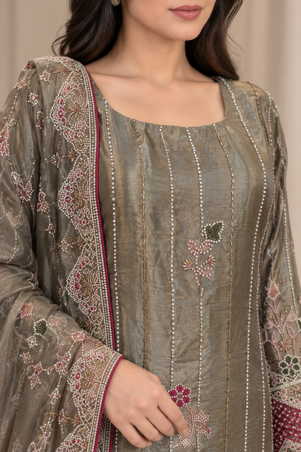 Light Mehendi Color Dress