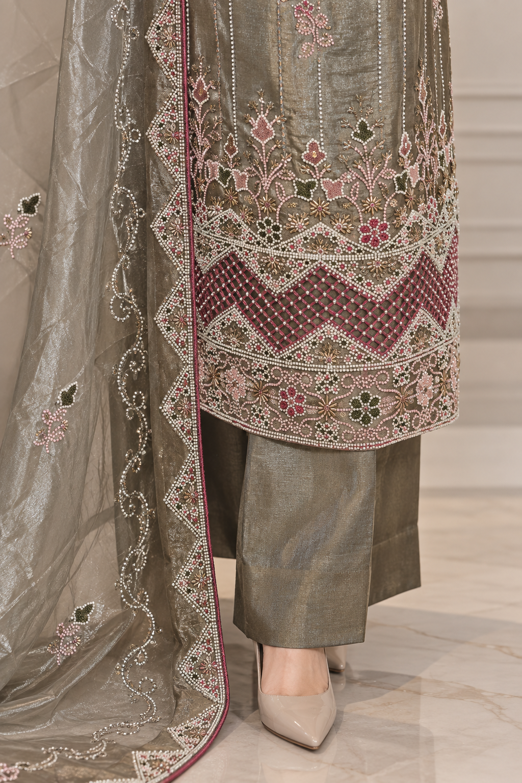 Light Mehendi Color Dress