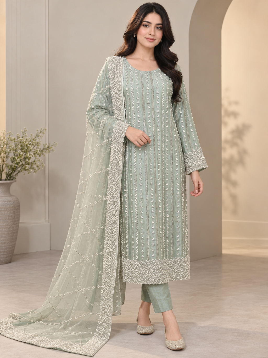 Light Green Luxury Dress