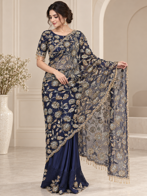 Blue Elegent Saree