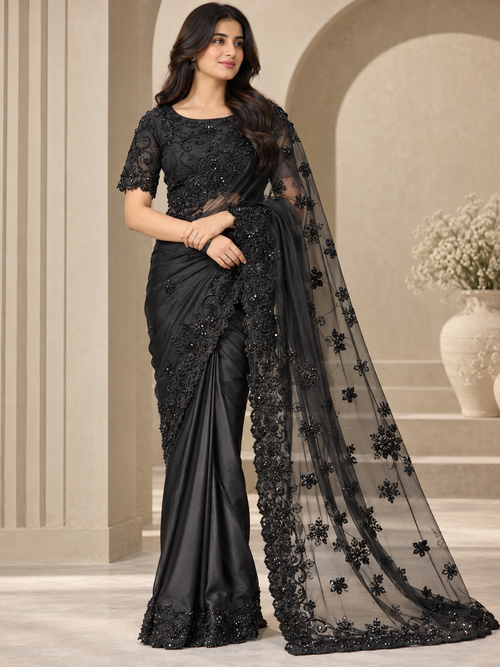Black Luxury Saree