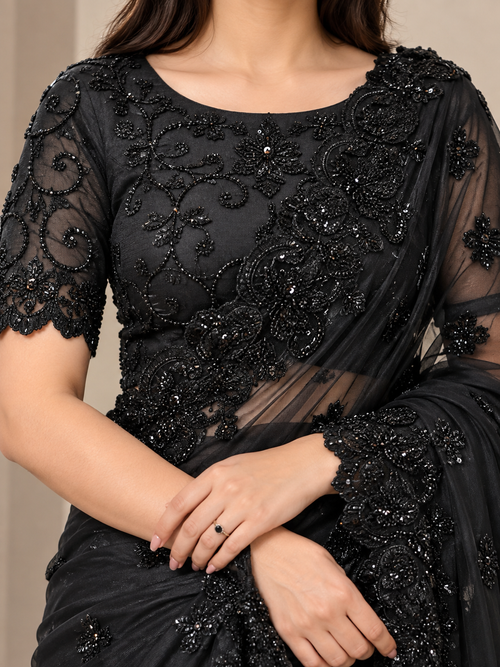 Black Luxury Saree