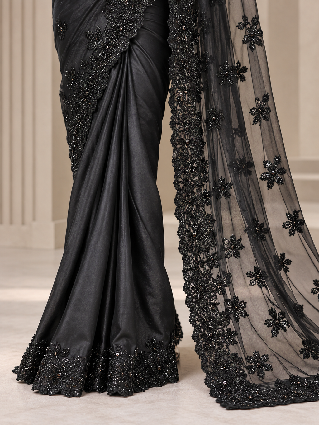 Black Luxury Saree