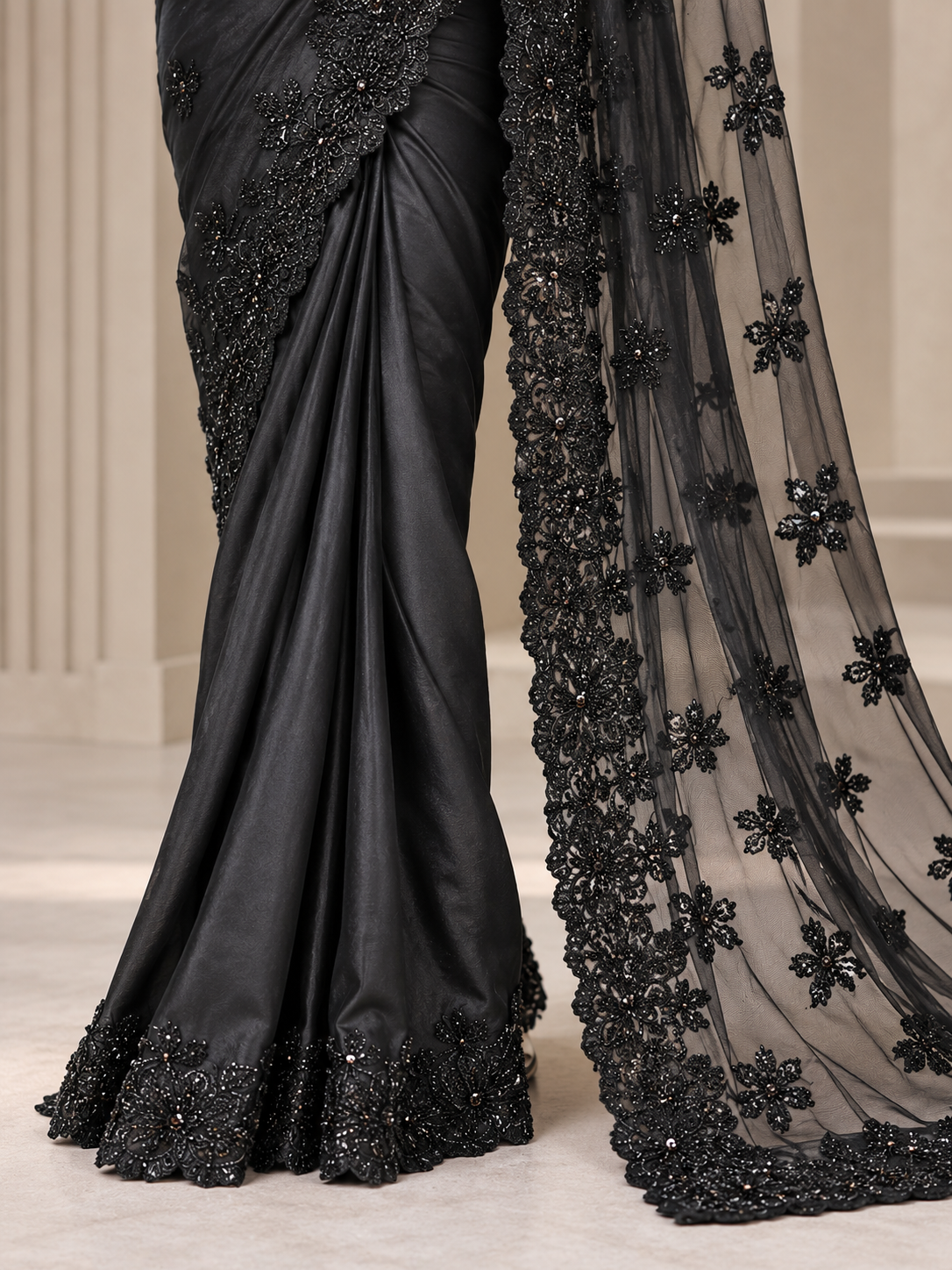 Black Luxury Saree