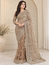 Luxury Elegent Light Brown Saree