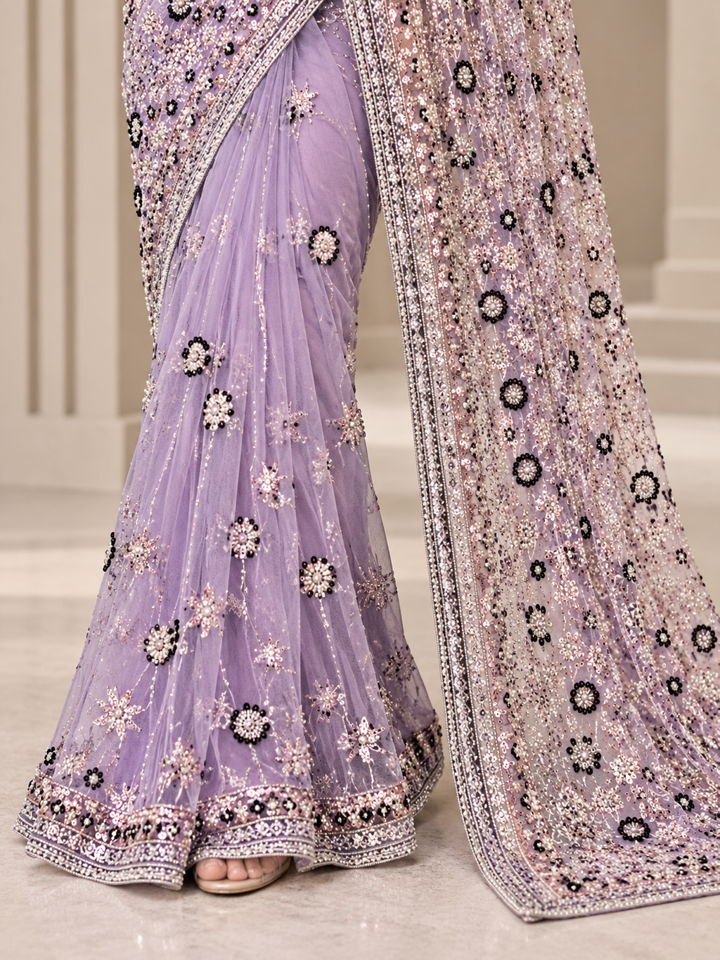 Purple Elegent Saree